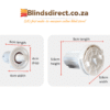 indoor roller controller and spring pin set white 2 pieces blinds direct size specs 1