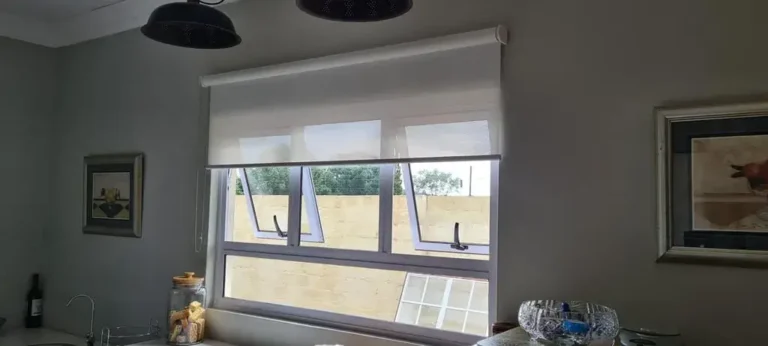 light filtering roller blind white kitchen